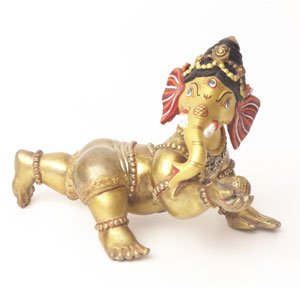 copper baby ganesha